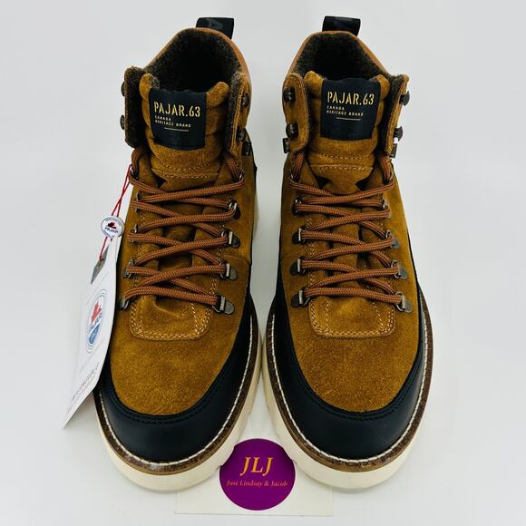 Pajar Men's Yak Cognac Suede Waterproof Lace Up Winter Boots Size 41 EU/8-8.5 US - Picture 3 of 12